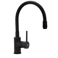 Baterija za sudoperu MINOTTI TUBO sa 3 cevi gibljiva mat crna