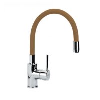 Baterija za sudoperu MINOTTI TUBO sa 3 cevi gibljiva lula braon