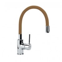 Baterija za sudoperu MINOTTI TUBO sa 2 cevi gibljiva lula braon