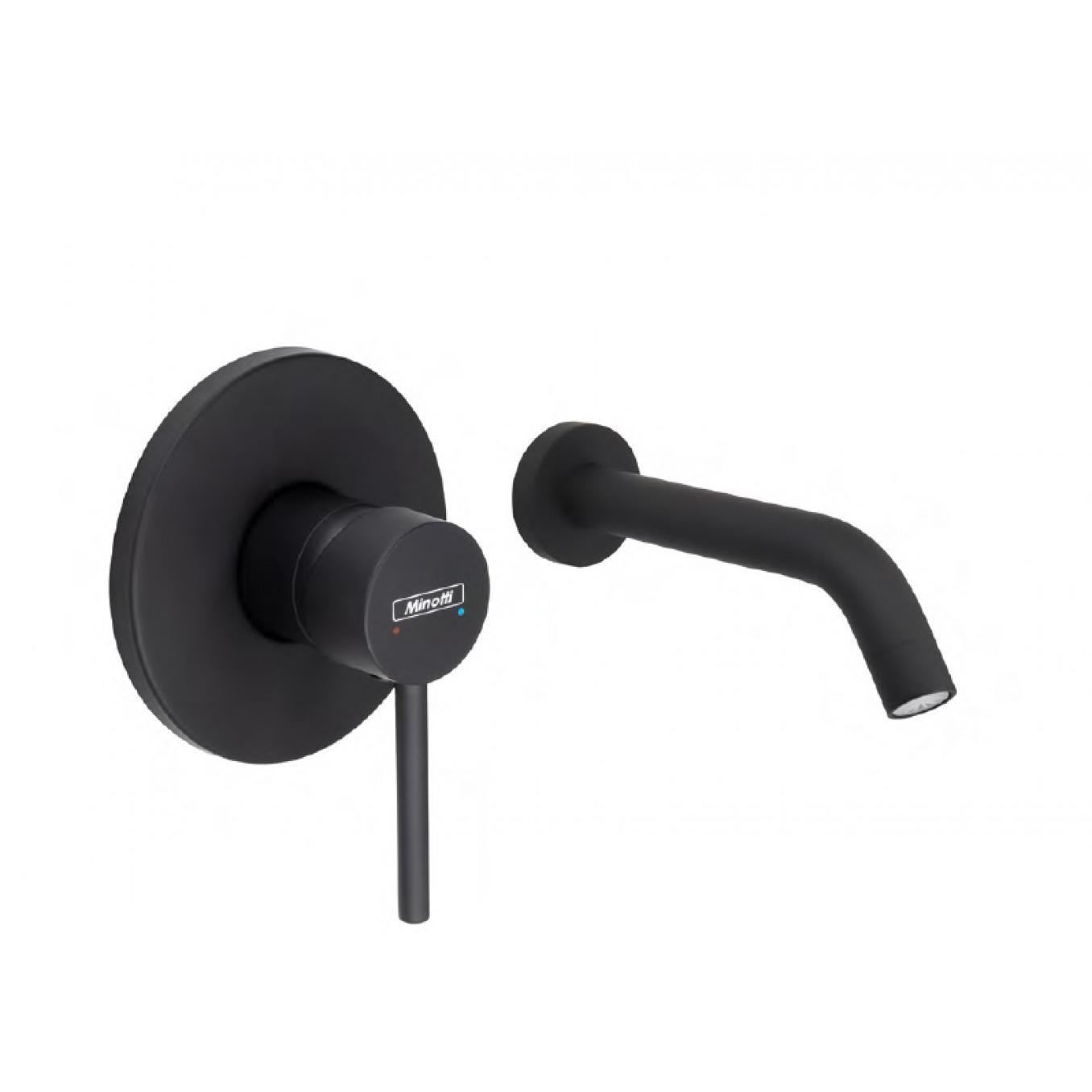 Ugradna baterija za lavabo MINOTTI TUBO DARK ELEGANCE sa izlivom 210mm