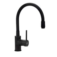 Baterija za sudoperu MINOTTI TUBO sa 2 cevi gibljiva mat crna