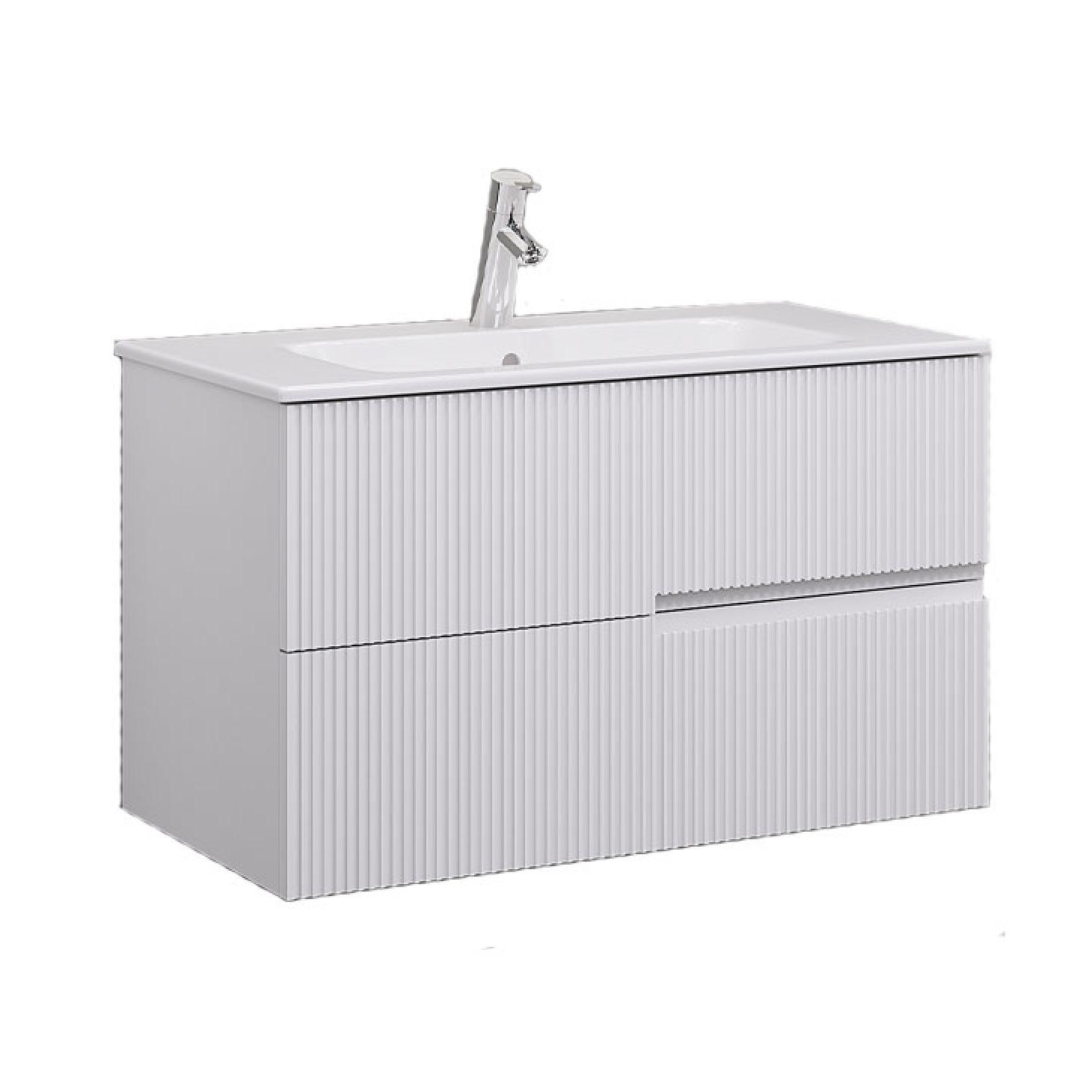 Ormarić LINEART DROP 800 matt white sa lavaboom