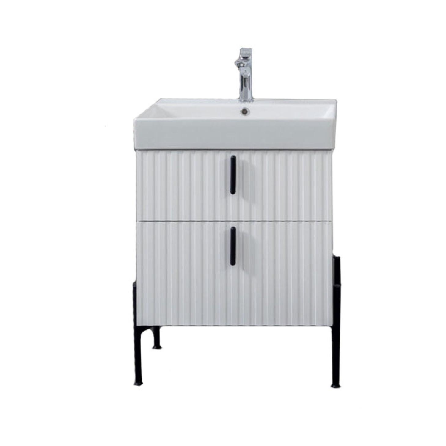 Ormarić LINEART JAZZ 600 white sa lavaboom