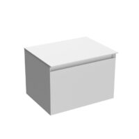 Ormarić LINEART TISA 600 white sa belom nadgradnom pločom bez lavaboa