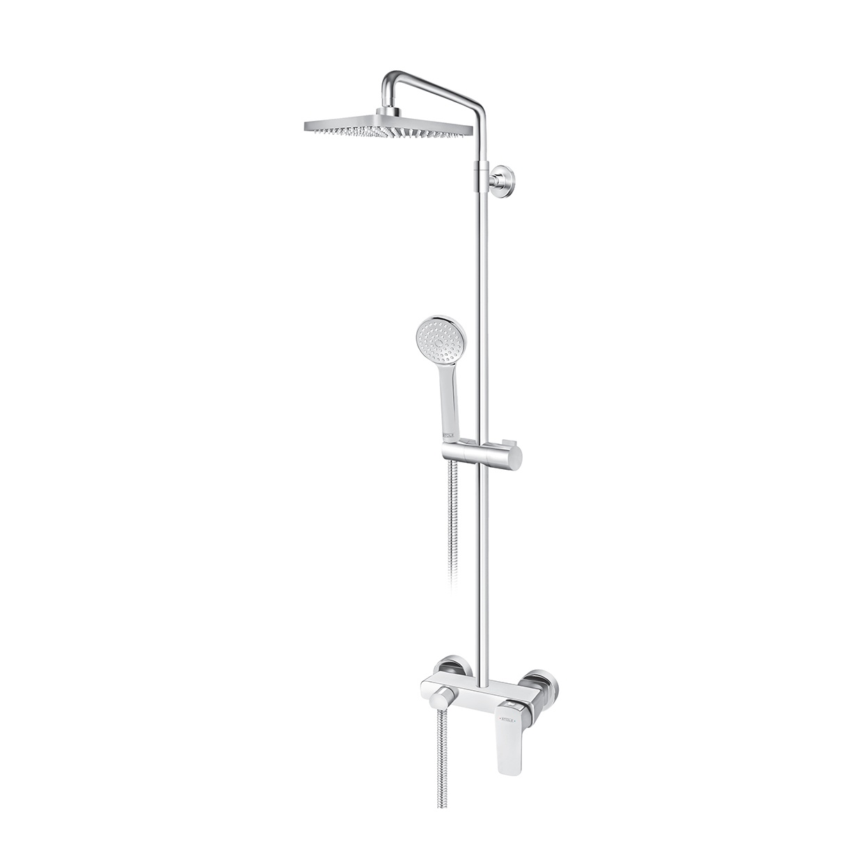 Stolz - Baterije za tuš kadu sa kvadratnim usponskim tušem 250*250mm